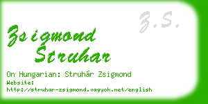zsigmond struhar business card